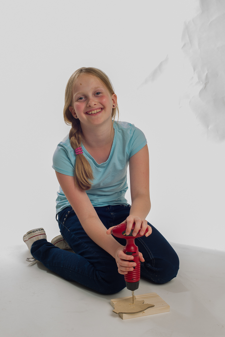 Toolkid oppladbar drill m/6 bor/bits USB ladekabel