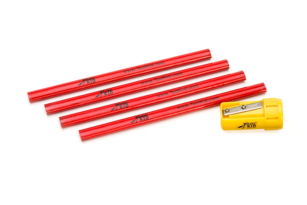 Toolkid blyant sett med 4 stk og blyantspisser