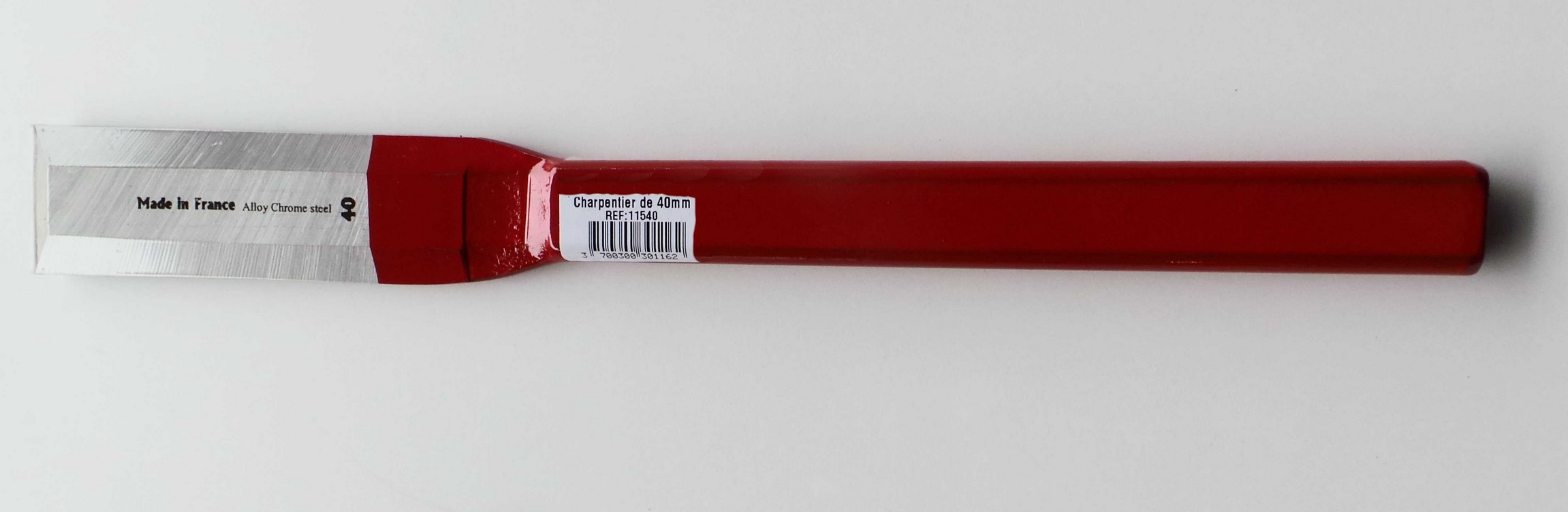 Huggjern solid stål 40mm 355mm