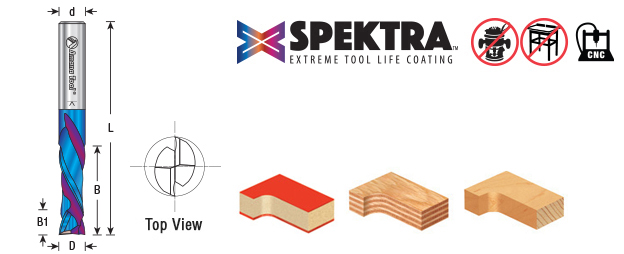 AM Spektra spiralfres ø6x25mm skaft ø6mm CNC
