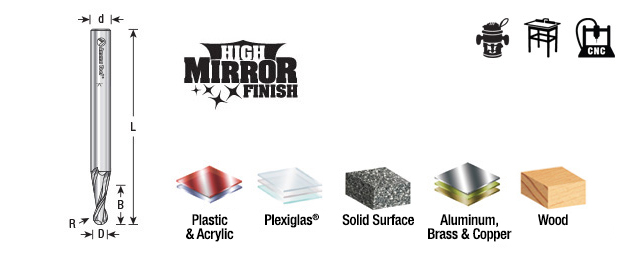 AM HM spiralfres upcut ø3x12mm skaft ø6mm