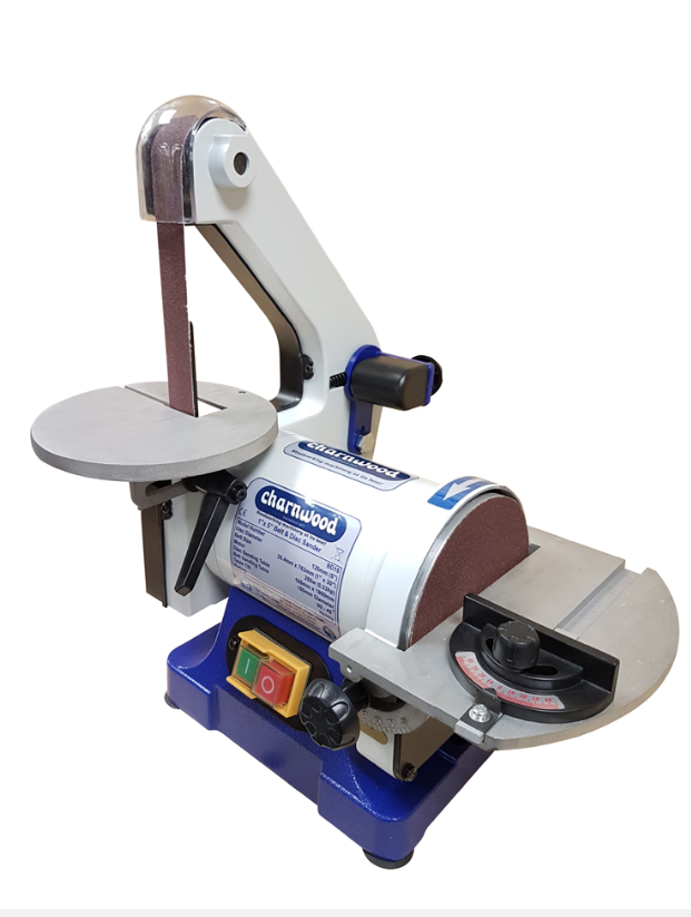 Charnwood vertikal 1''bånd/5''skivepusser