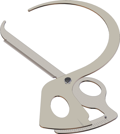 Tykkelsesmåler sakseform 310 x 490 mm