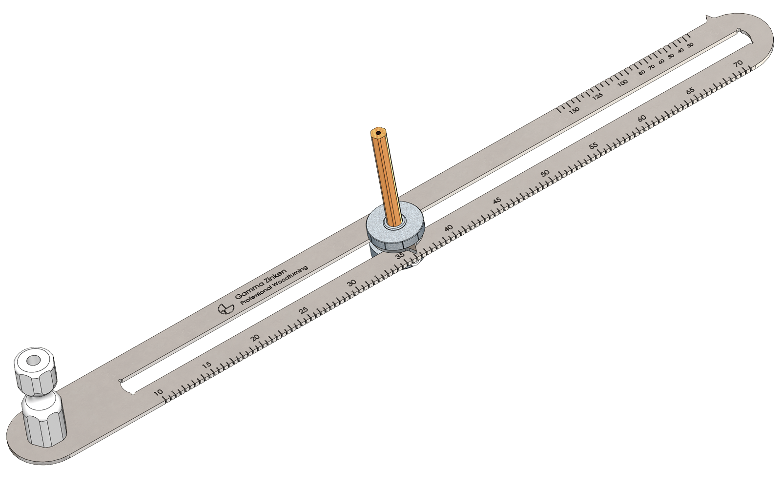 GZ Senterlinjal dobbel ø max 400mm