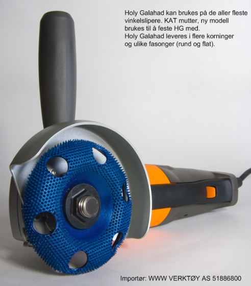 Holey galahad slipedisk HM flat blå grov ø100mm