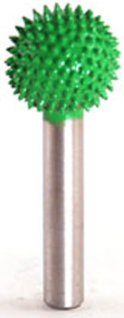 Saburr kule ø16 l16 skaft 6mm grov/grønn