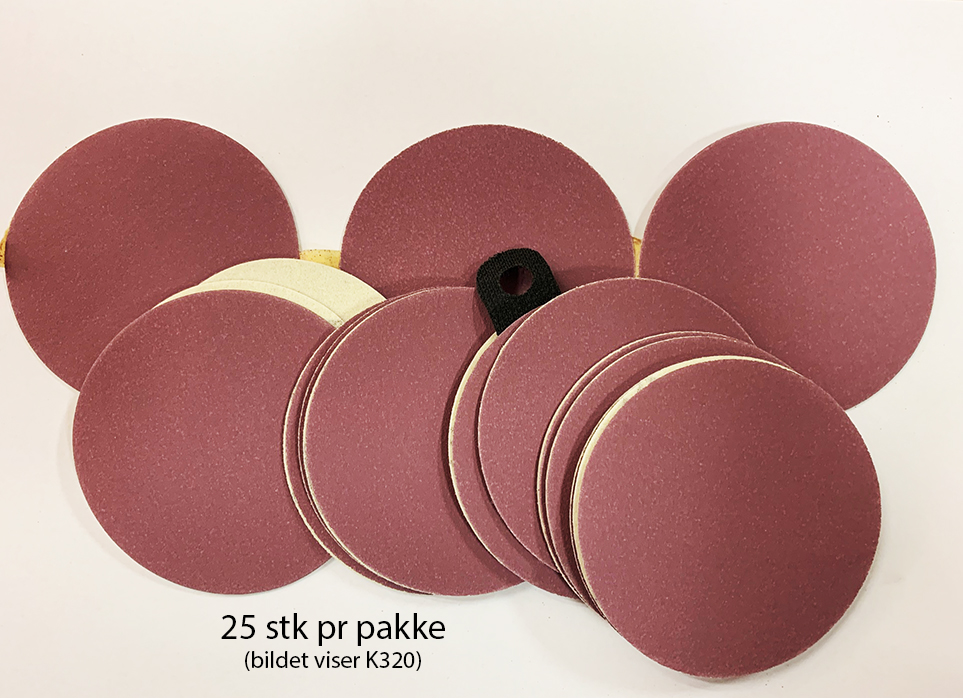 Skilton pussepapir 75mm K240 25 stk
