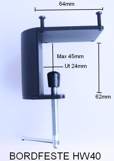 Halogenlampe BLG 40 20w bøyelig arm