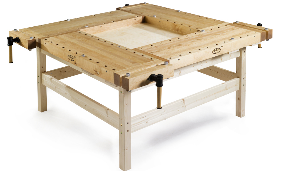 Høvelbenk skolebenk 4 stk gruppe 165x165 H85