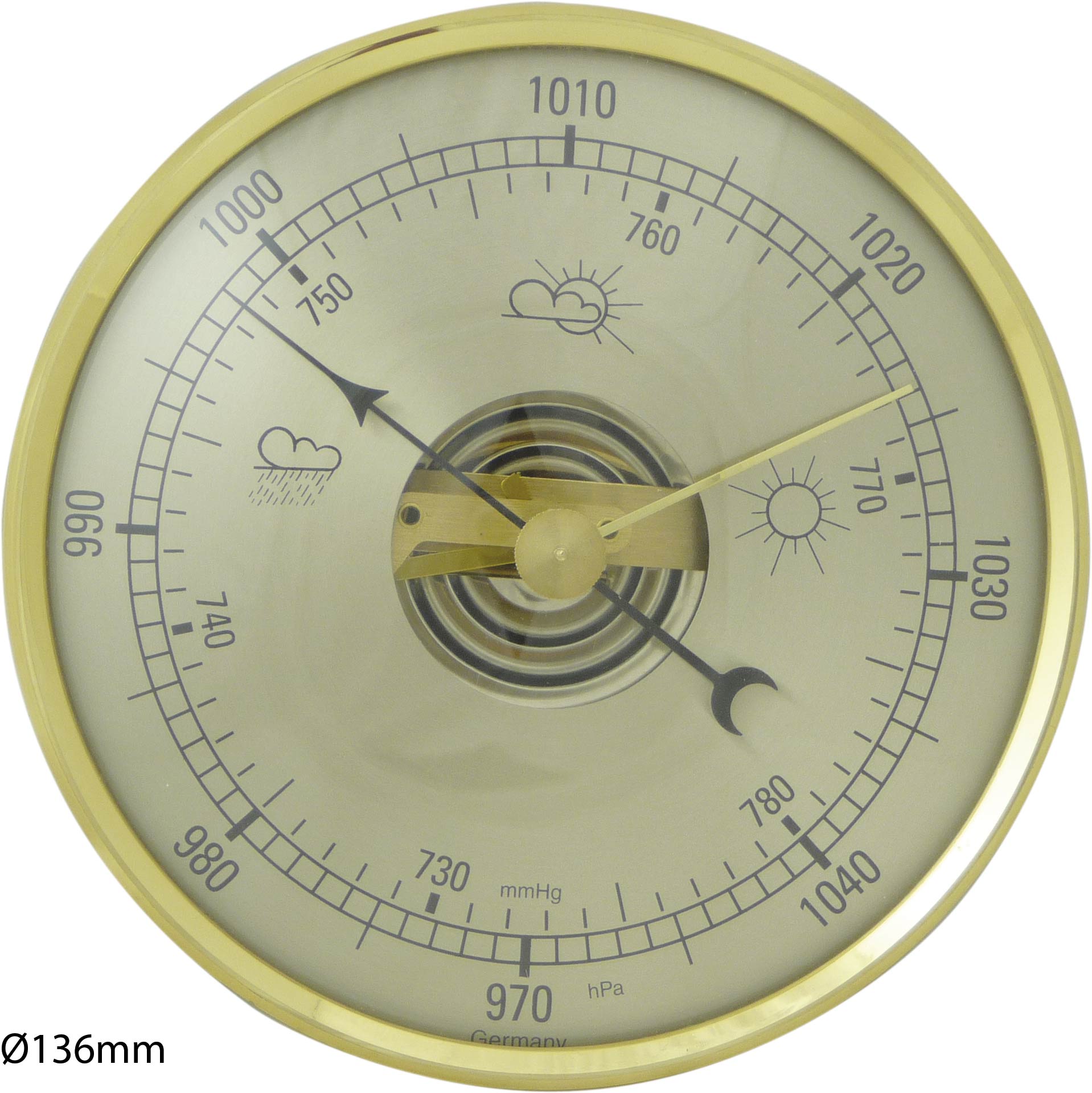 Barometer ø136 mess åpen fø73mm d6