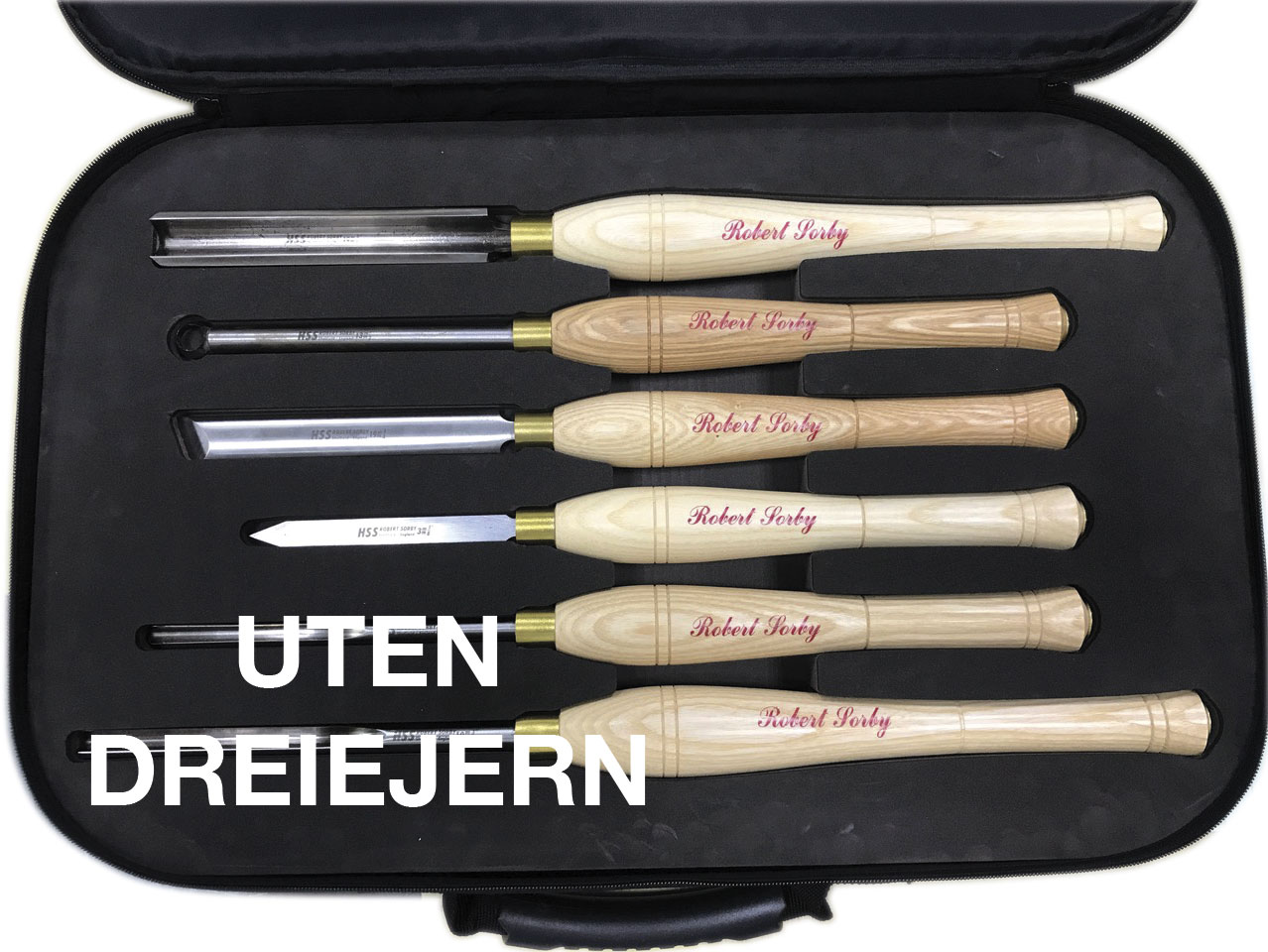 Verktøykoffert for 6 dreiejern 56x35x5cm