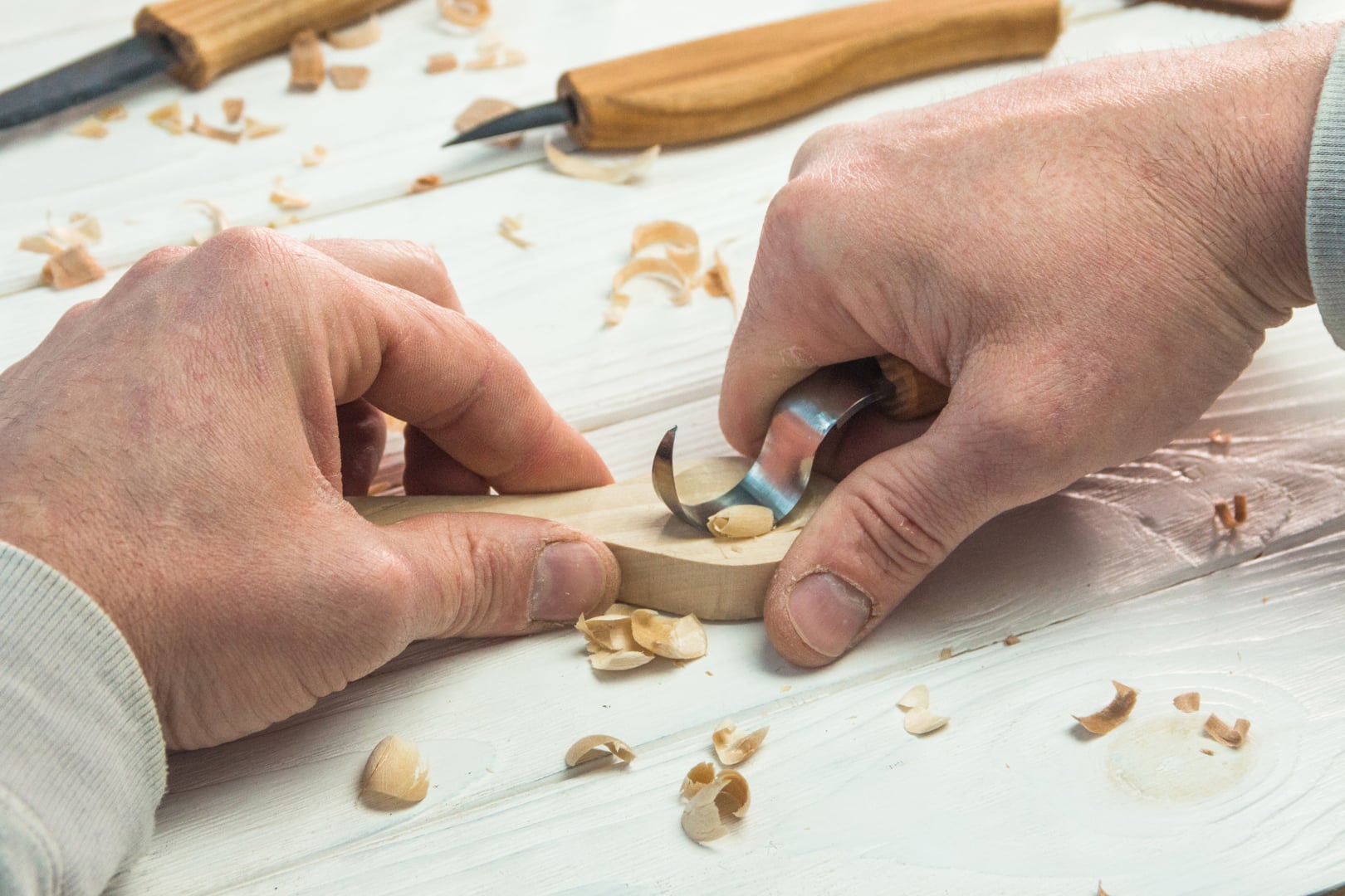 Beavercraft Skjekniv/spikkesett i gaveboks 3 kniver 7 dl.