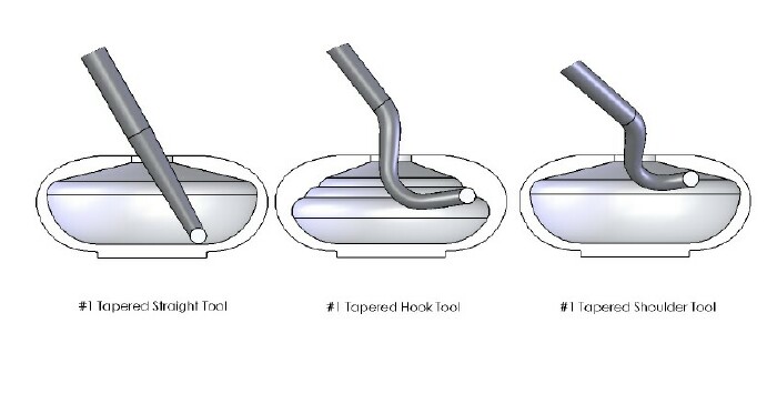 Hunter no1 taper sett 3 jern