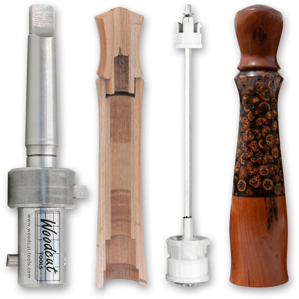 Woodcut mill drill for Crushgrind pepper/salt kverner