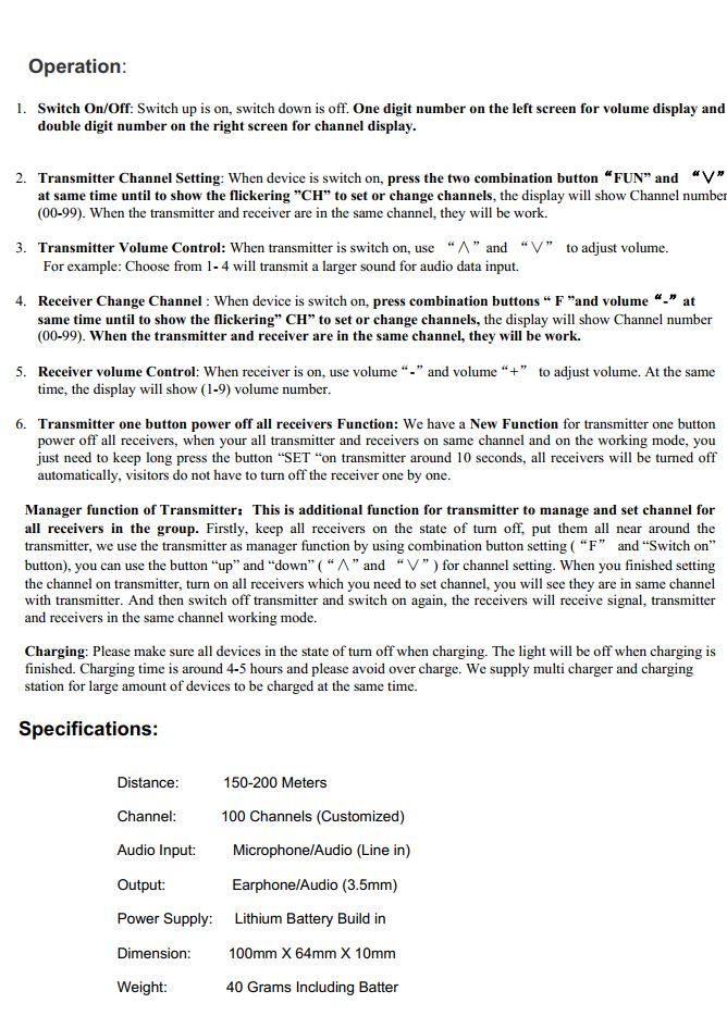 Flysound sender ATG 05 T 50CH