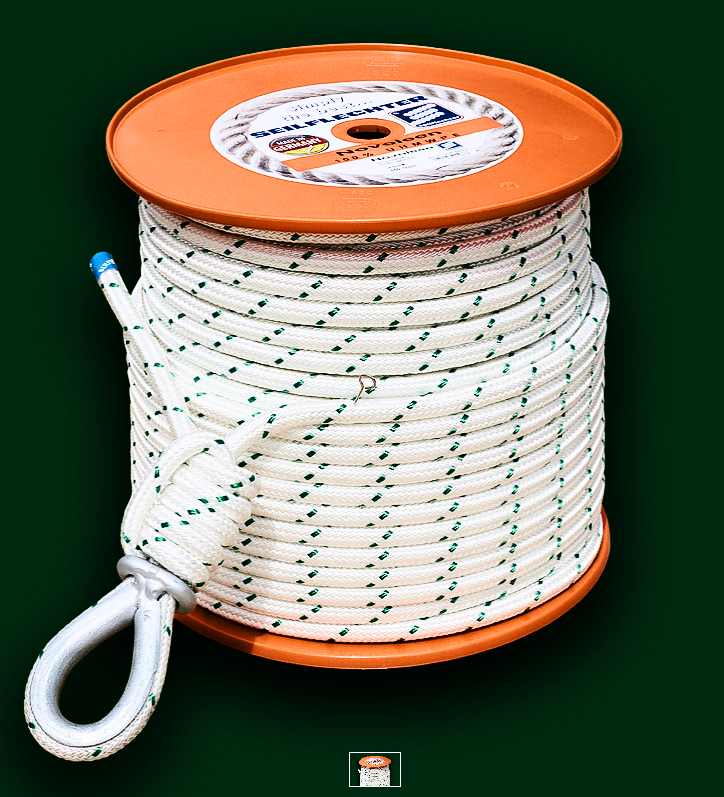 Eder vinsjtau 50m ø9,5mm m/kause for 400/500/1200