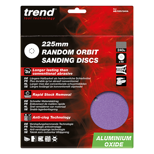 Trend pussedisk ø225 k240 alu ox 10 stk