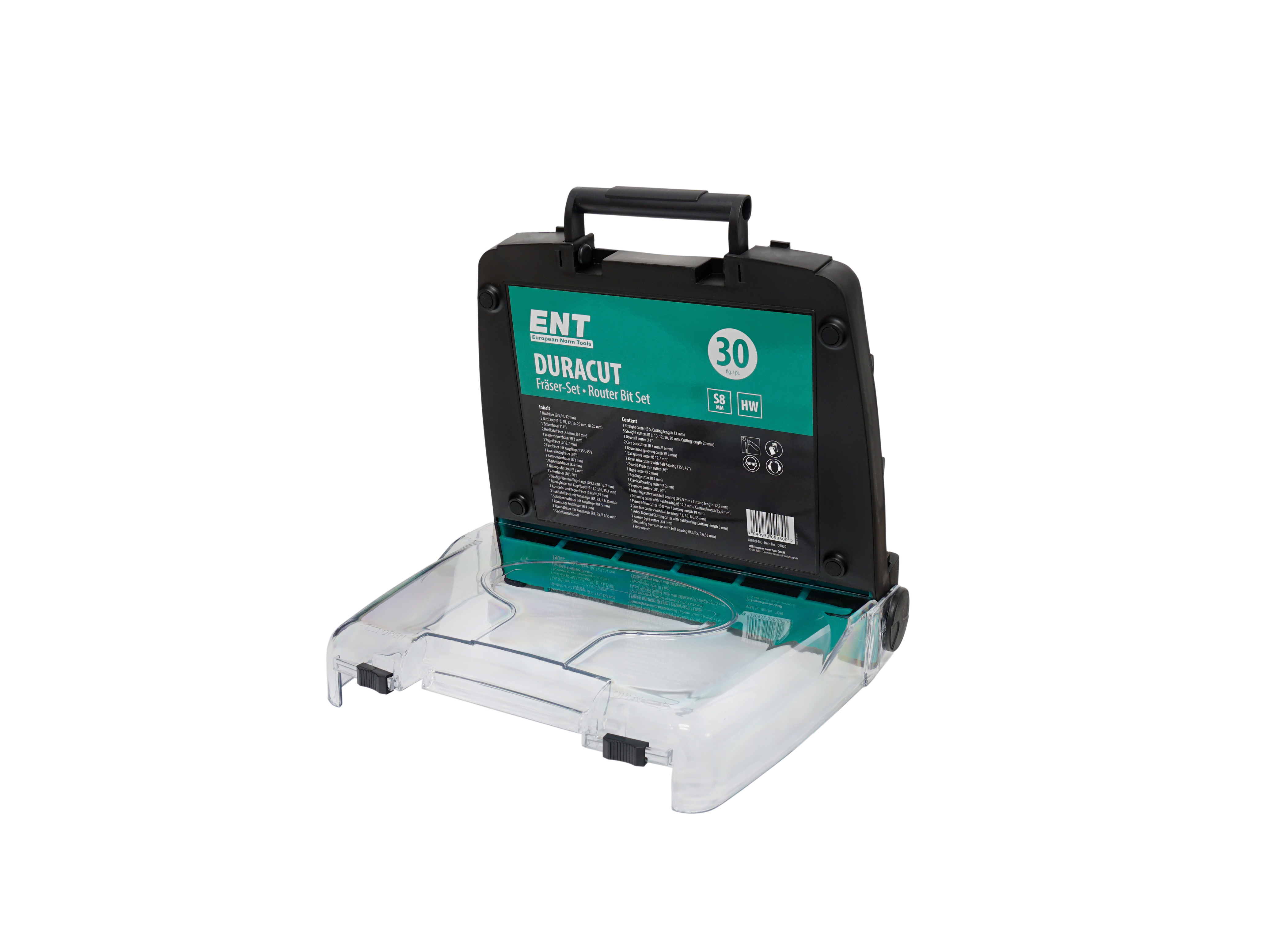 ENT fresestålsett 30dl ø8mm