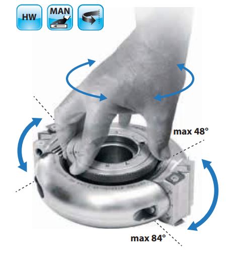 Leut fresestål ø165mm x 50 justerbar 0-84grader c ø30mm