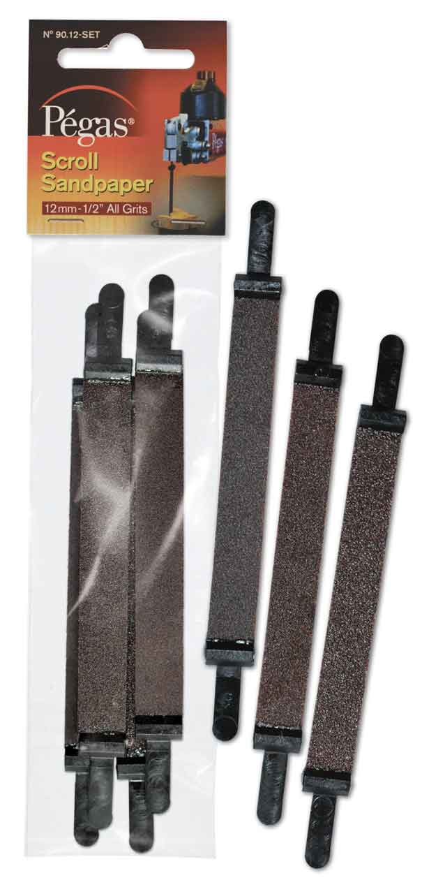 Pegas sandpapir 12mm sett 4stk