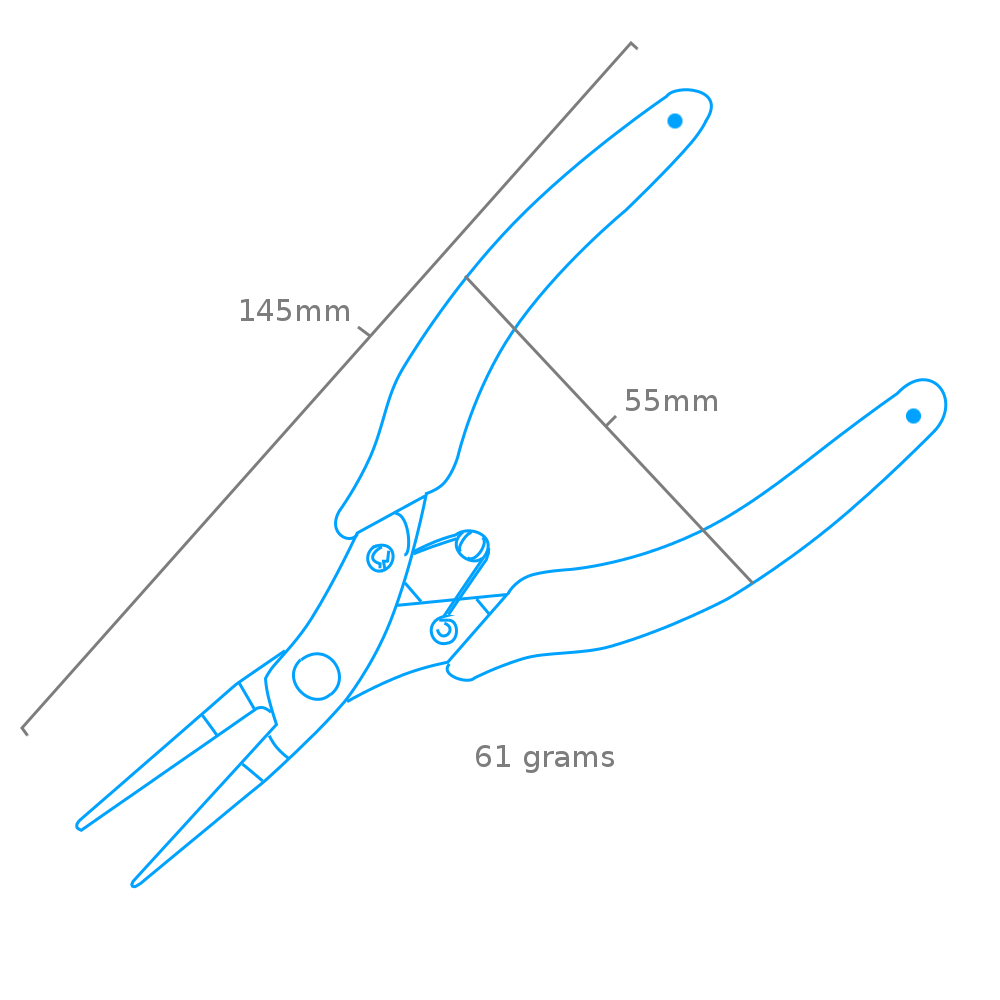 MC gul flat tang 145mm glatt