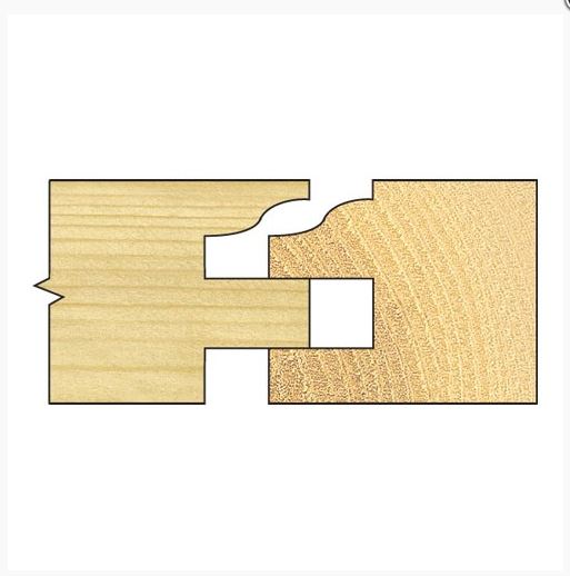 Rammesett fresestål Classic R 4mm ø12mm