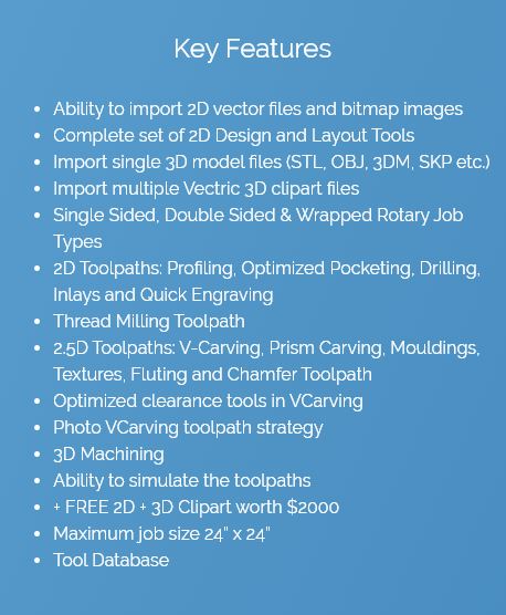 Vectric Vcarve desktop lisens