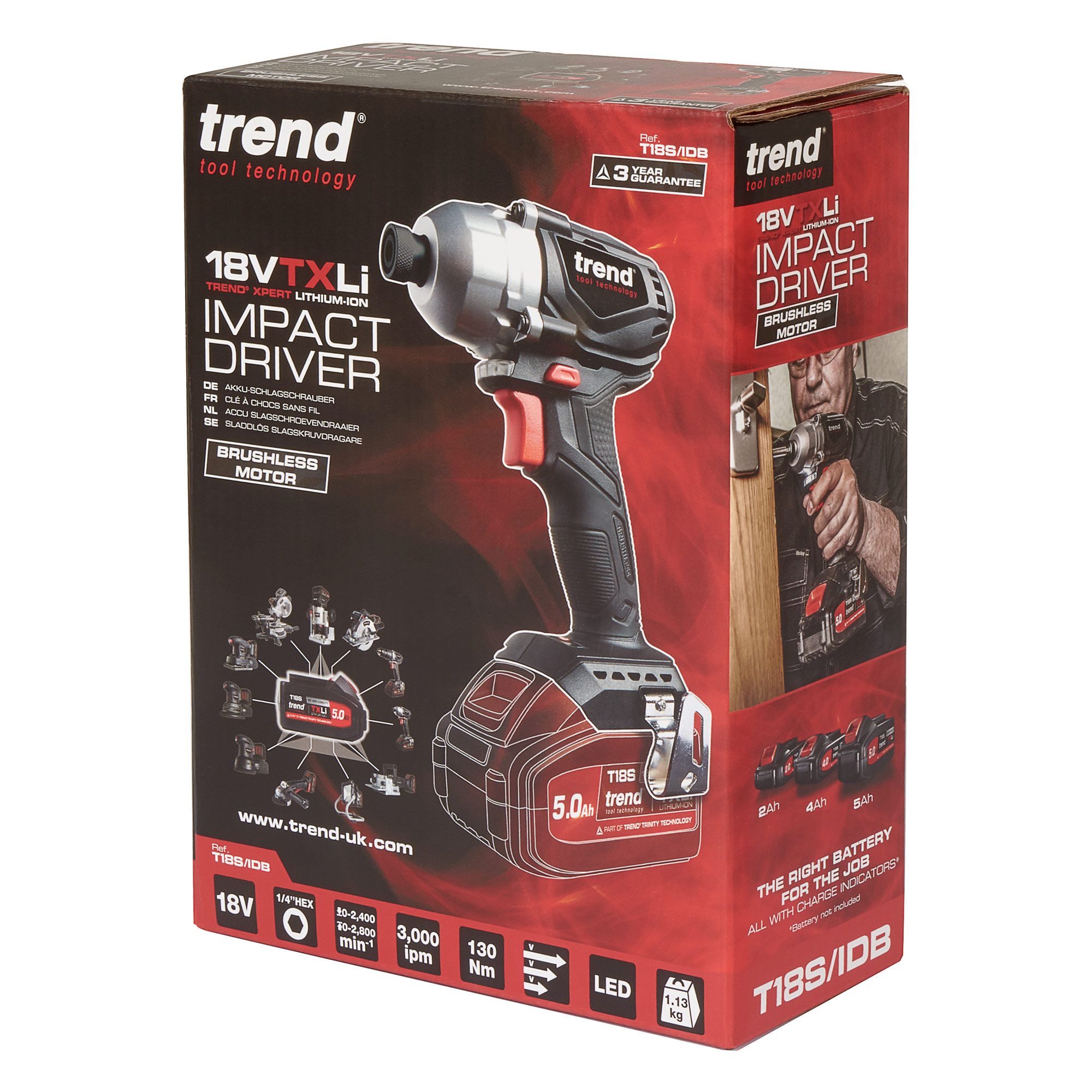 Trend 18V Momenttrekker 130NM uten lader/batteri
